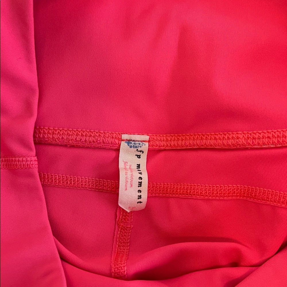 Hot Pink Free People Leggings with Mesh side detail, Sz S - Picture 5 of 7